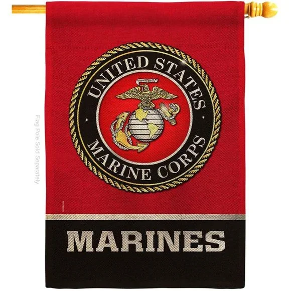 Marine Corps Garden Flag Double Sided Military Outdoor Decorations 18" x 13" - Picture 2 of 2